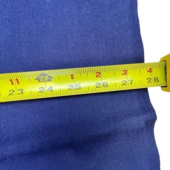 Ana Lee Women's One Size Royal Blue Floral Wool Embroidery Shawl With Tassel - Picture 4 of 7